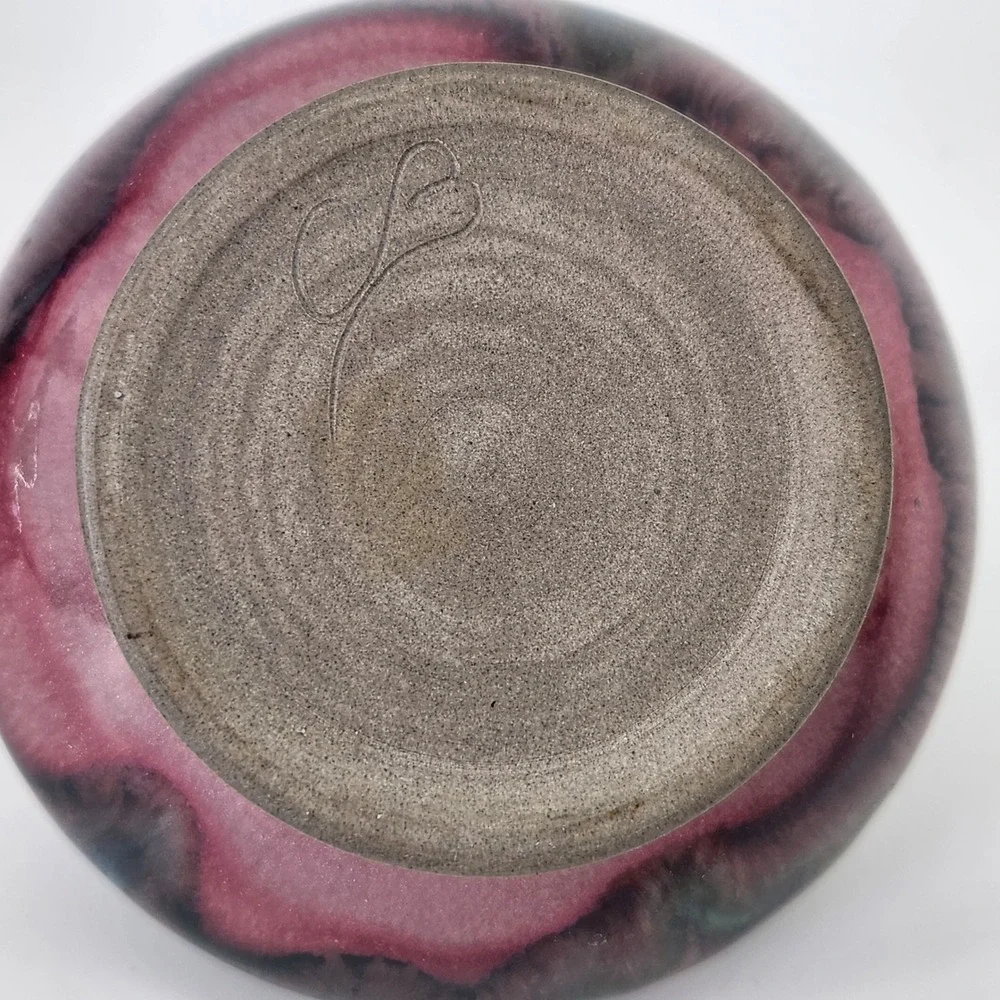 Ashburn‎ Pottery Canada Carole John Bandurchin Purple Glaze Bud Vase Set of 2